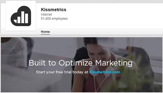Компания LinkedIn от компании KISSmetrics