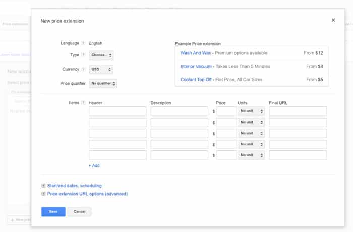 Google добавляет новое расширения «цены» для мобильных текстовых объявлений - фото 1