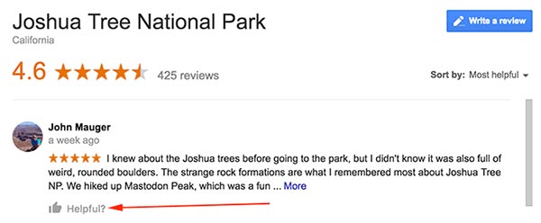 кнопка оценки отзывов - «helpful?»