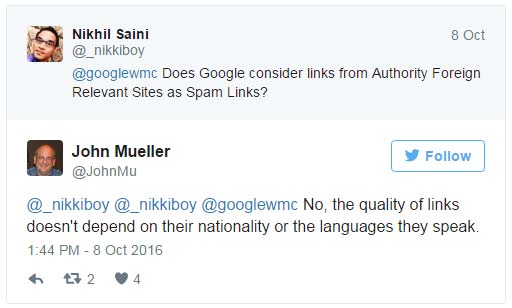 Google: Мультиязычные ссылки не рассматриваются как спам Google: Мультиязычные ссылки не рассматриваются как спам